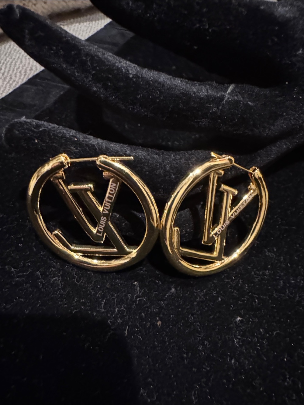 LV Initials Classic Hoop Earrings